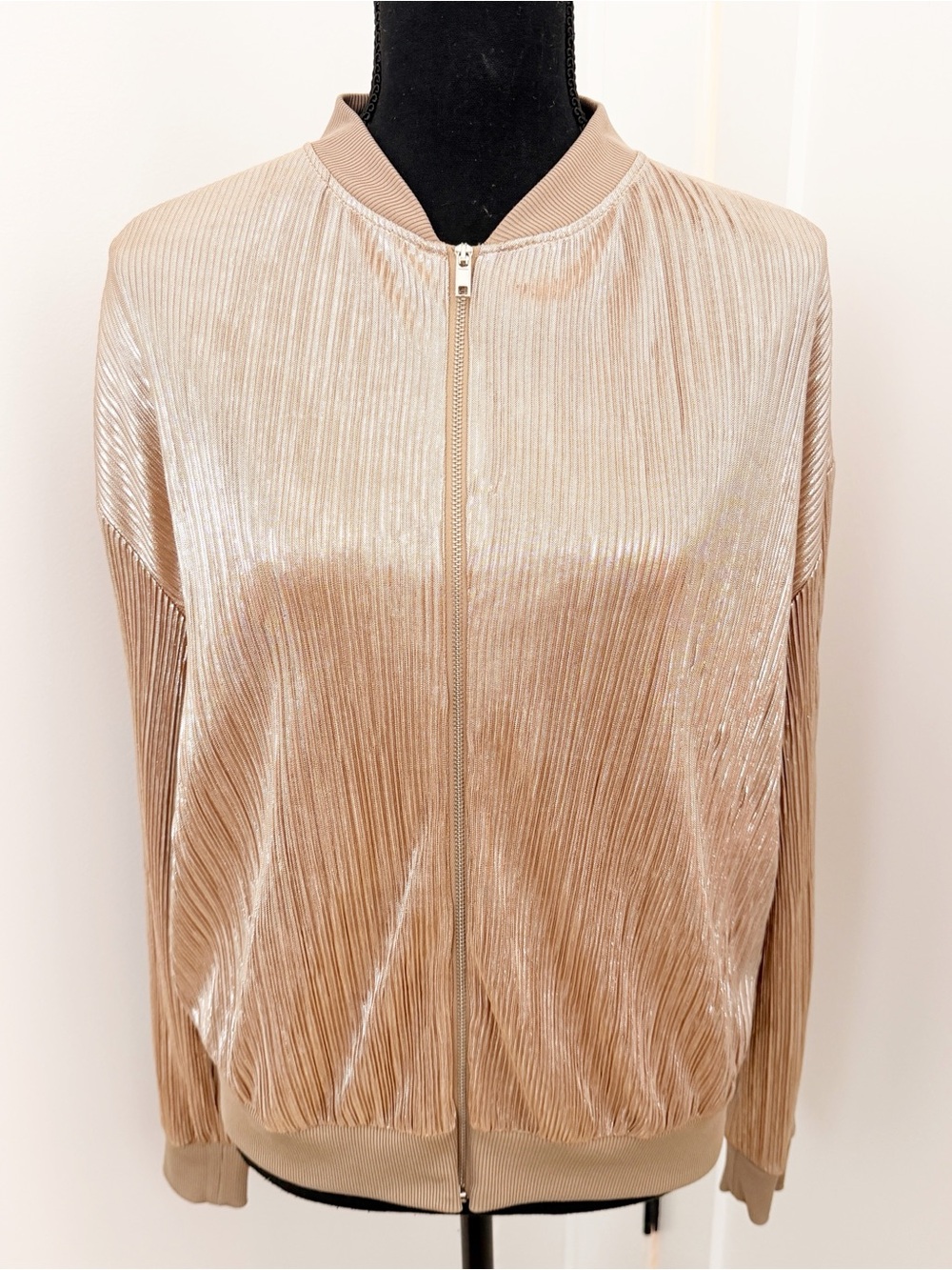 Zara gold zip up jacket